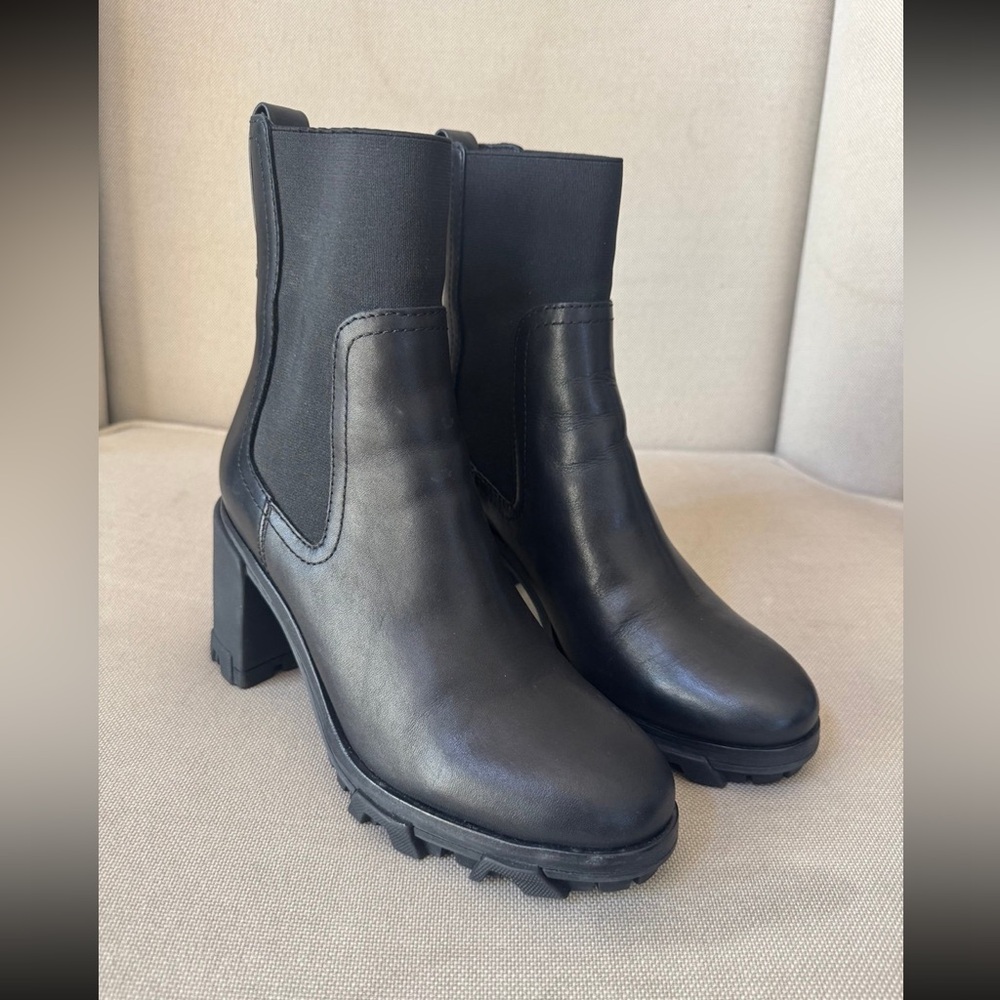 Rag & Bone Womens Shiloh High Leather Ankle Chelsea Boots black shoes size 38.5 - Picture 2 of 11